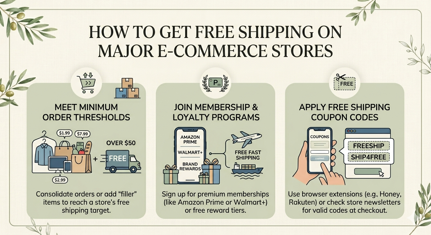 How to Get Free Shipping on Major E-Commerce Stores
