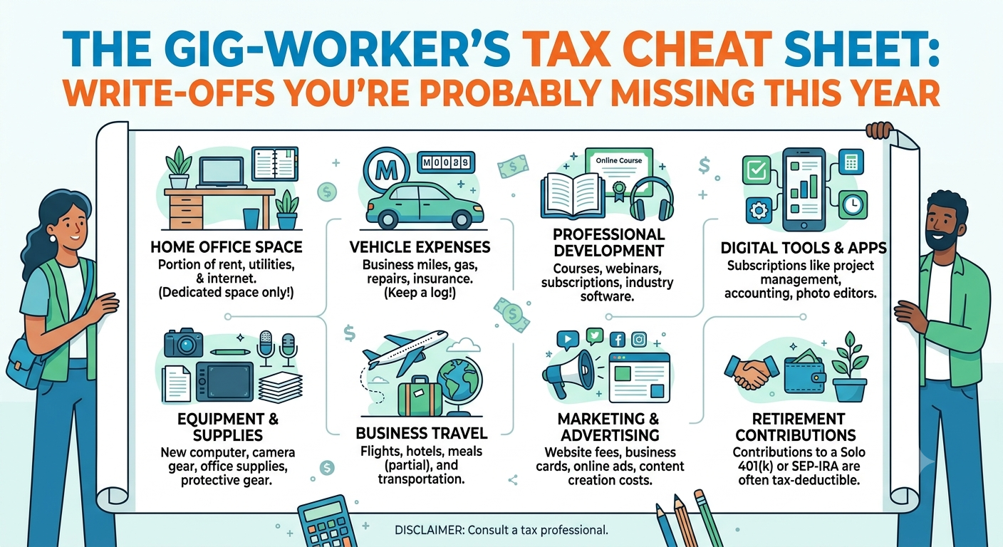 The Gig Worker’s Tax Cheat Sheet: Write-Offs You're Probably Missing This Year