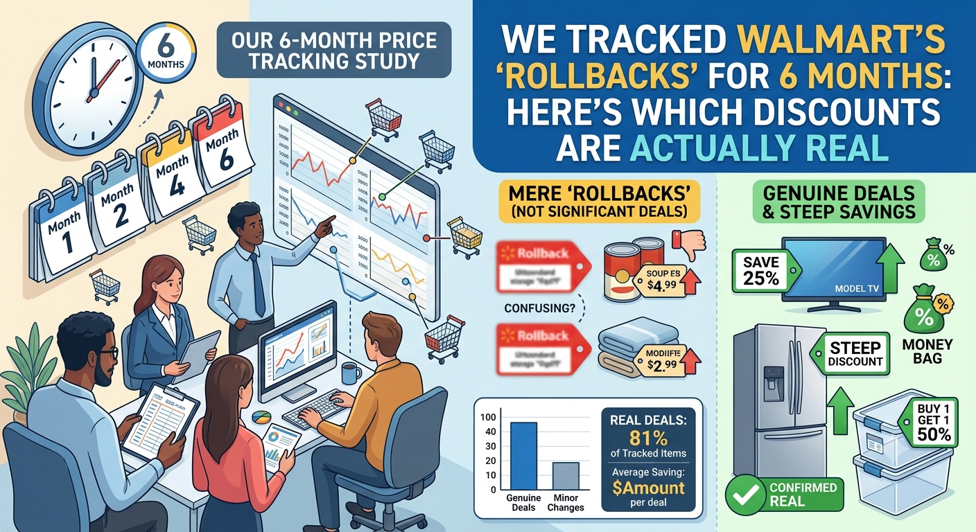 We Tracked Walmart's 'Rollbacks' for 6 Months: Here's Which Discounts Are Actually Real